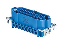 Розеточная контактная вставка взрывозащищенного разъема REVOS Ex, Size 16, винтовая фиксация, с защитой провода, 16 полюсов + РЕ, 90 V, до 16 A, материал контактов: медный сплав, тип покрытия контактов: олово | код 72.300.1653.9 | Wieland С