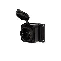 Розетка штепсельная влагозащ. с/з 16А IP54 каучук | Код. 111-111 | Rexant