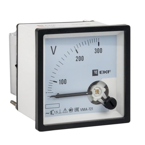 Вольтметр VMA-721 аналоговый на панель (72х72) квадратный вырез 300В прямое подкл, PROxima | код vma-721-300 | EKF фото 2