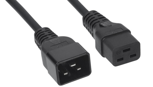 Cabeus PC-IEC19-IEC20-5M Кабель питания IEC 320 C19 - IEC 320 C20 (3x1.5), 16A, прямая вилка, 5м | код 9556c | Cabeus