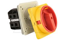 Переключатель BS 32 92 LK (IP54), аварийный, 4P, 32A, тип 0-1, 15kW(400VAC по АС-23), на дверь, красная блокируемая в 0 рукоятка, фронт IP54 | код EAC610684 | Rade Koncar