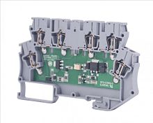 110 160N, Клеммник 2-х ярусный с электронными компонентами (схема 14, 220VDC), WG-EKI-C-корпус MDB | код 0.0.0.1.10160N | KLEMSAN