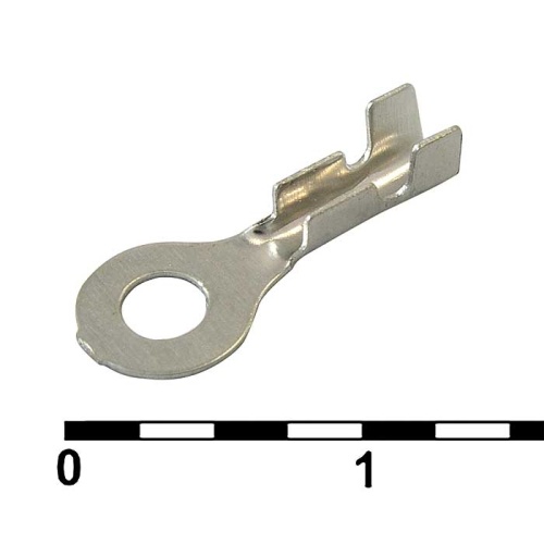 Наконечник кольцевой неизолированный RUICHI DJ431-3A-B, 1,0-1,5 мм?, латунь луженая | код 80986 | Ruichi