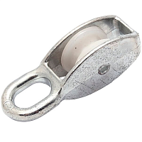 Блок одинарный 25мм металлический шкив покрытие цинк | код Bloсk25met | Крепдил