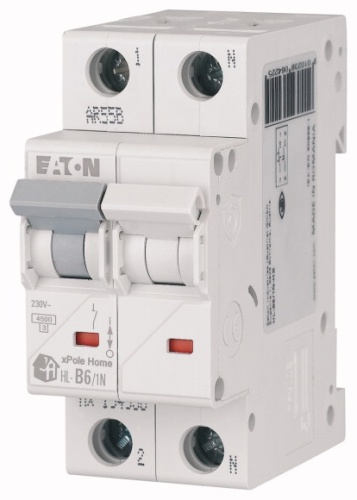 Модульный автоматический выключатель, 2-полюс, кривая отключения B, номинальный ток 63А, HL-B63/2 | код 194767 | EATON
