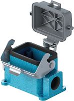 Закрытое основание взрывозащищенного разъема REVOS Ex, Size 6, с защитной крышкой, 1 кабельный ввод IP54 M20x1,5, с левым расположением, с одной металлической защелкой, с уплотнителем, материал корпуса: цинковый сплав | код 70.341.0636.0 |