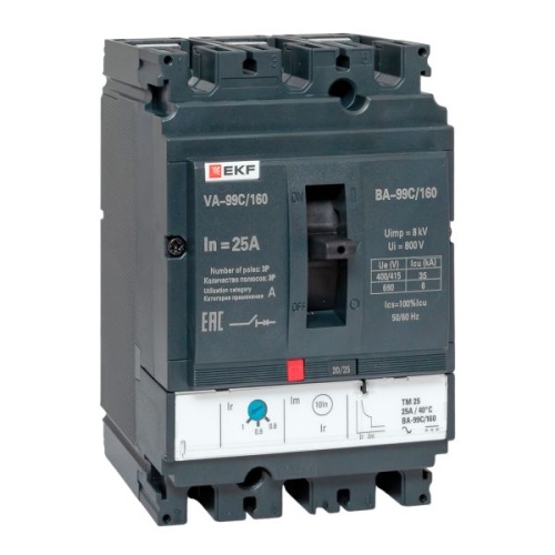 Выключатель автоматический ВА-99C (Compact NS) 160/25А 3P 36кА PROxima | код mccb99C-160-25 | EKF фото 2