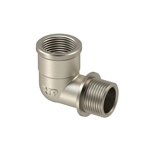 Угольник латунь внутр./наружн. резьба 1 1/4дюйм х90град. еврослот никель | код 39736 | RTP