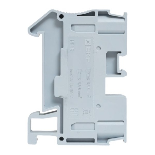 Клеммная колодка пружинная 6 Push-in серая | код PIT-6 | EKF фото 5