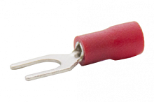 Наконечник вилочный изолированный НВИ 0,5-1,5 отверстие под М5, цвет красный | код NVI-1,5-5-R | Engard