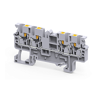 Клемма с 4-мя контактами push-in OptiClip СP-2,5-QUATTRO-(0,2-2,5)-I-серый | код 331846 | КЭАЗ