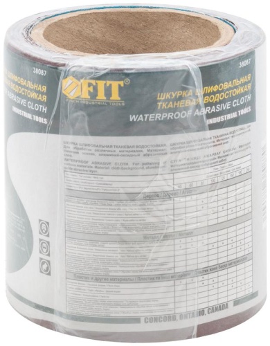 Рулон шлифовальный мини на тканевой основе, алюминий-оксидный абразивный слой 115 мм х 5 м, P150 | код 38087 | FIT Рулон шлифовальный мини на тканевой основе, алюминий-оксидный абразивный слой 115 мм х 5 м, P150 | код 38087 | FIT