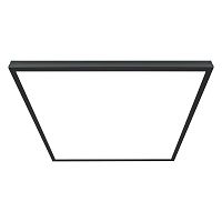 Светильник светодиодный ДВО-40w 595х595х25 6500К 3500Лм матовый с равномерной засветкой черный IP40 | код 51338 | Feron