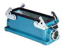 Закрытое основание взрывозащищенного разъема REVOS Ex, Size 24, 1 кабельный ввод IP54 M25x1,5, с левым расположением, с двумя металлическими защелками, с уплотнителем, материал корпуса: цинковый сплав | код 70.331.2436.0 | Wieland