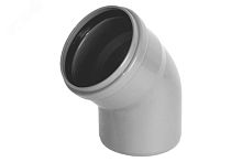 Отвод НПВХ внутренняя канализация 50 мм. 30 градусов | код 2381037 | Хемкор