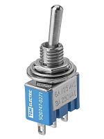 Переключатель-тумблер MTS-103 Micro 1P 250В AC/DC 3А (3c) ON-OFF-ON с фиксацией TDM | код SQ0747-0271 | TDM