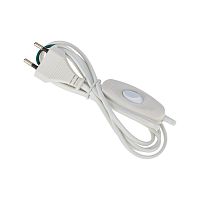 Шнур сетевой 1.8М с выключателем без розетки белый REXANT | код 06-3251 | REXANT