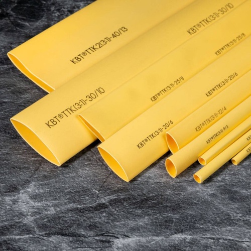 Трубка термоусадочная клеевая ТТК(3:1)-9/3 желт. (уп.10м) КВТ 102414 фото 4 Трубка термоусадочная клеевая ТТК(3:1)-9/3 желт. (уп.10м) КВТ 102414 фото 4
