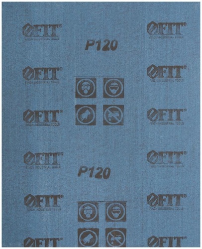 Лист шлифовальный на тканевой основе алюм./оксидный абразивный слой 230х280мм (уп.10шт) Р 120 FIT 38012 фото 2 Лист шлифовальный на тканевой основе алюм./оксидный абразивный слой 230х280мм (уп.10шт) Р 120 FIT 38012 фото 2