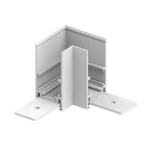 Соединитель угловой белый для низковольтного накладного шинопровода | код 41978 | Feron