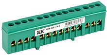 Шина PE земля в корп изол на DIN-рейку ШНИ-6х9-14-К-З | код. YNN10-69-14KD-K06 | IEK