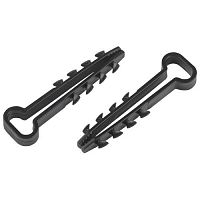 Дюбель-хомут для плоского кабеля 6-12 мм чёрный (50 штук) NO-225-209 | код Б0066281 | ЭРА