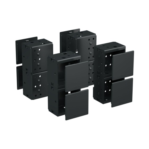 Углы цоколя с пластиковыми заглушками для корпусов CQE & CQE N, В=200 мм, RAL9005, комплект - 4 шт. | код R5NBP02B | DKC