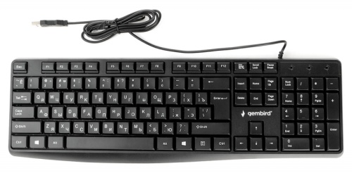 Клавиатура Gembird KB-8410, USB, черный, шоколадный тип клавиш, 104 кл., кабель 1,5м | код KB-8410 | Gembird