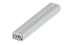 254343 Клемма TB 2-2 проходная фронт. подключение с защелк.ножками, сеч. 2.5мм2, светл-серая, шт | код 254343 | SUPU