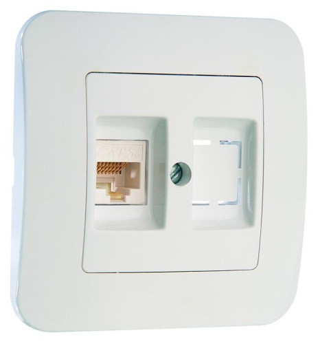 Розетка компьютерная кат.5E+гнездо Makel 55035 Розетка компьютерная кат.5E+гнездо Makel 55035