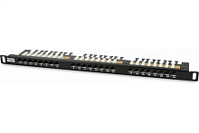 Патч-панель высокой плотности 19' 0.5U 24 порта RJ45 категория 5E Dual IDC | код 244076 | Hyperline