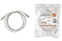Патч-корд народный U/UTP Cat 5e 4PR 24AWG PVC, литой 1 м, серый | код SQ0115-0002 | TDM НАРОДНЫЙ