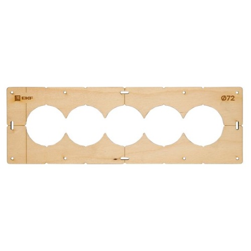 Шаблон для подрозетников c 5 отв, диам, 72 мм Expert | код sh-d72-5 | EKF фото 2