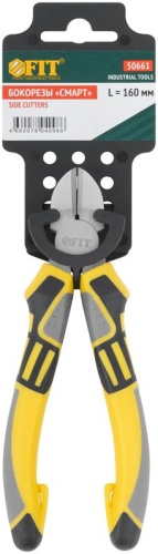 Бокорезы "Смарт" трехцветные прорезиненные ручки никелевое покрытие 160мм FIT 50661 фото 3