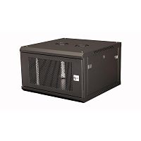 Шкаф телекоммуникационный настен. 19дюйм 6U 368х600х600мм дверь перфорация черн. Datarex DR-651101