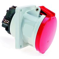 Розетка встраиваемая наклонная 63А 5p (3P+N+PE) , IP44, 400в, фланец 114х114 Bals 12567 | код 12567 | Bals