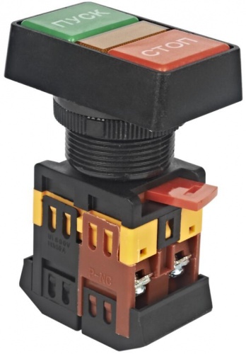 Кнопка PPВВ-30N Пуск-Стоп прямоугольная d=30мм неон/240В 1з+1р HLT | код 085-07-303 | HLT Кнопка PPВВ-30N Пуск-Стоп прямоугольная d=30мм неон/240В 1з+1р HLT | код 085-07-303 | HLT