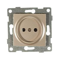 Розетка однопостовая Ugra б/з с з/ш, механизм, 16А, 250В, шампань | код С11Р2-027 | GUSI ELECTRIC