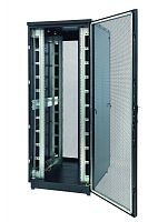 Шкаф Racknet S3000 47U 800х800 передн. дверь перфорир. одностворчат.; задн. дверь перфорир. двухстворчат. черн. Eurolan 60F-47-88-34BL