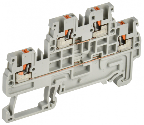 Колодка клеммная CP-ML 2 ур. 1,5мм2 серая IEK | код YCT23-00-2-K03-001 | IEK