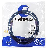 Cabeus PC-SSTP-RJ45-Cat.8-2m-LSZH Патч-корд S/FTP, категория 8 (40G, 2000 MHz), 2xRJ45/8p8c, экранированный, синий, LSZH, 2 м | код 9703c | Cabeus