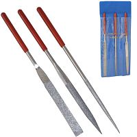 Набор надфилей RUICHI 3 шт., 160 мм, с алмазным напылением | код 113193 | Ruichi