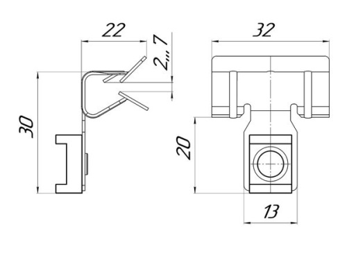 Зажим балочный 3-8 мм под нейлоновую стяжку PROxima | код ZB3-8-S | EKF фото 3