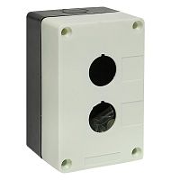 Корпус КП102 пластиковый 2 кнопки белый | код. cpb-102-w | EKF