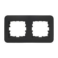 KARINA LIFE Рамка 2-ая горизонтальная б/вст чёрный бархат (10шт/120шт) | код 708-4200-147 | Lezard