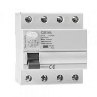 УЗО GYL9-4P-63A-300mA, 4P, 63A, 6 kA, 300mA, тип A, 4M | код GYL94P63A300 | GEYA