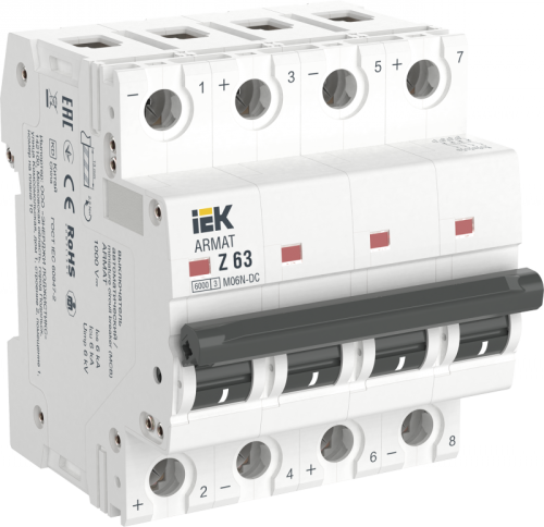 ARMAT Авт. выкл. M06N-DC 4P Z 63А IEK | код AR-M06N-4-Z063DC | IEK