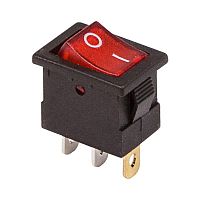 Выключатель клавишный 12В 15А (3с) ON-OFF красн. с подсветкой Mini (RWB-206-1; SC-768) | Код. 36-2170 | Rexant