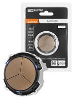 Выключатель проходной 3-кл. кнопочный механизм 16А 250В бронза Байкал TDM | код SQ1819-0427 | TDM