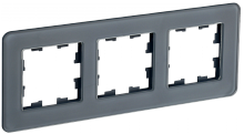 BRITE Рамка 3-мест. РУ-3-2-Бр стекло графит RE IEK | код BR-M32-G-41-K53 | IEK